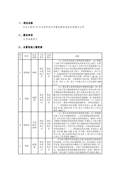 五味子药材饮片品质形成及质量控制标准体系构建与应用二