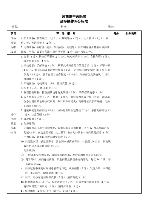 刮痧法评分标准(1)