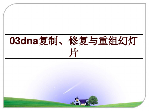 最新03dna复制、修复与重组幻灯片