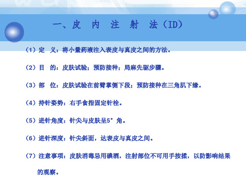 各种注射方法教案资料