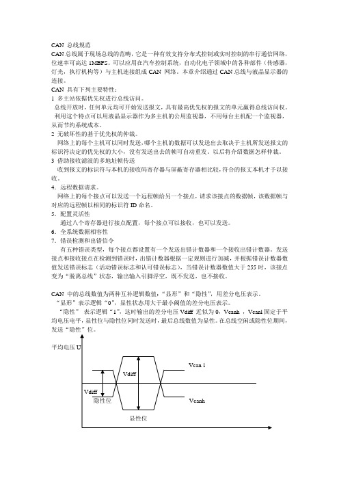 CAN 总线规范