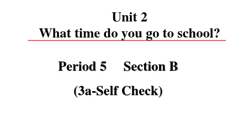 Unit 2 What time do you go to school B 3a-课件