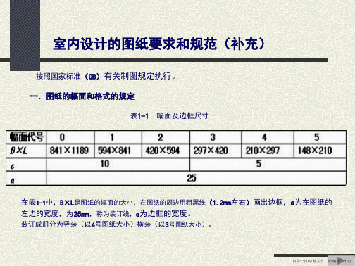 室内设计制图要求及规范