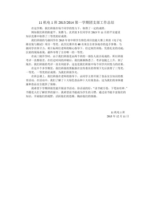 团支部工作总结