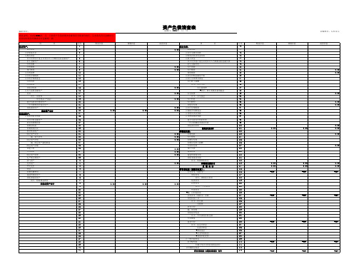 资产负债清查表