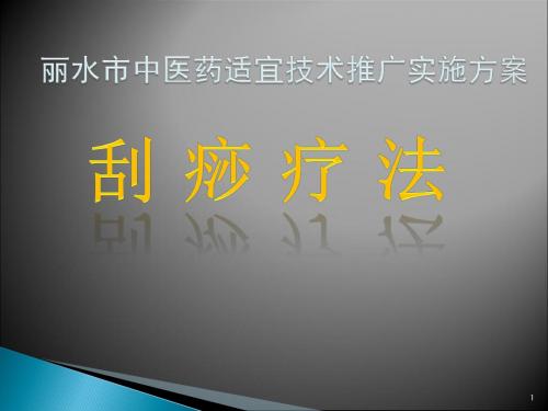 刮痧疗法简介与操作方法PPT幻灯片课件