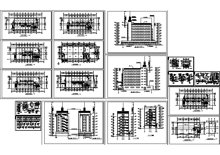 某地宾馆商住楼建筑施工图(全套)