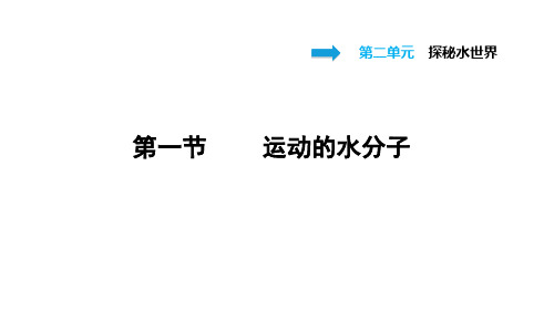 2.1 运动的水分子-2020秋鲁教五四版八年级化学课件(共27张PPT)