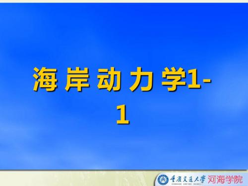 海岸动力学11-文档资料