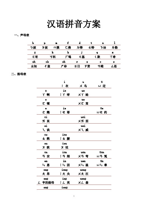 汉语拼音方案