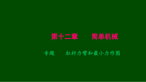 2021年春人教版八年级物理下册第十二章《杠杆力臂和最小力作图》专题训练课件(共21张PPT)