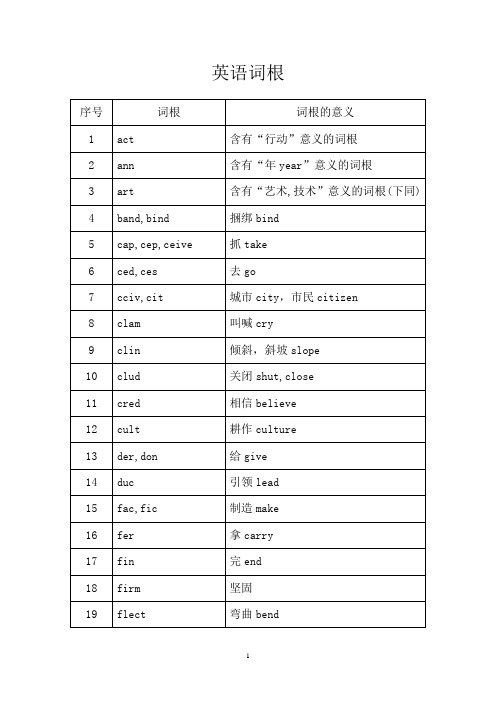 英语单词全部75个词根