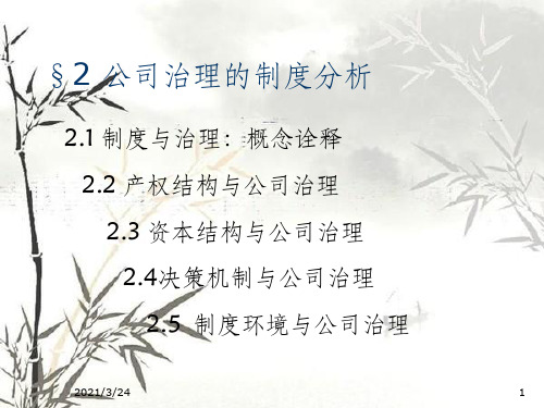 公司治理的制度分析(ppt 47页)