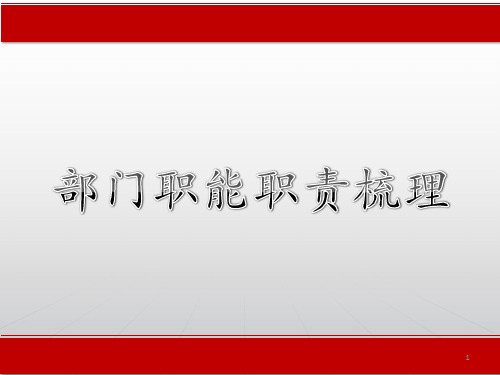 部门职能职责梳理ppt课件