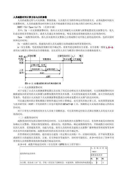 注册消防工程师技术实务讲义：人员疏散时间计算方法与分析参数