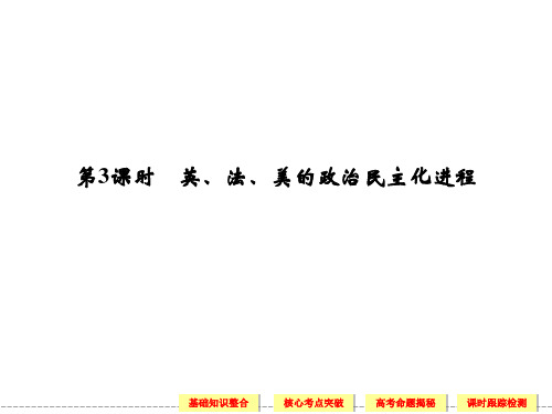 2013高三第一轮复习 选修2-3 英、法、美的政治民主化进程