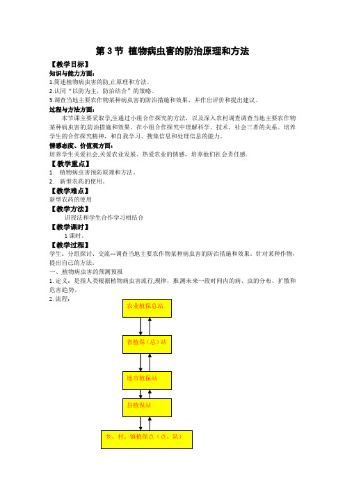 【高中生物】生物：2.3《植物病虫害的防治原理和方法》教案(新人教版选修2)