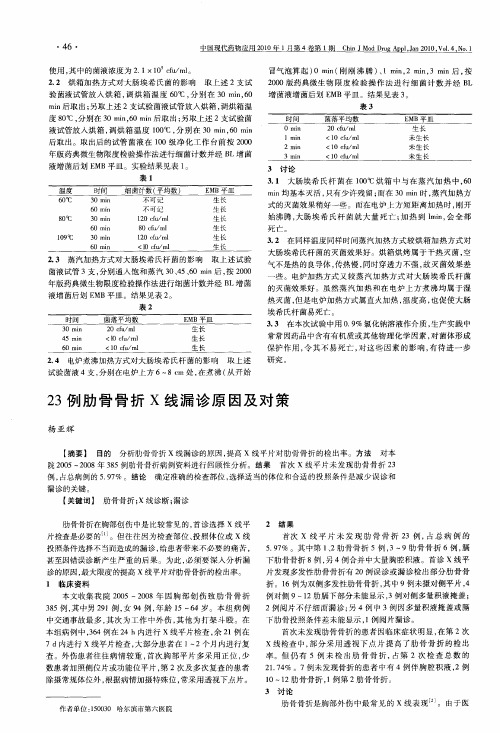 23例肋骨骨折X线漏诊原因及对策