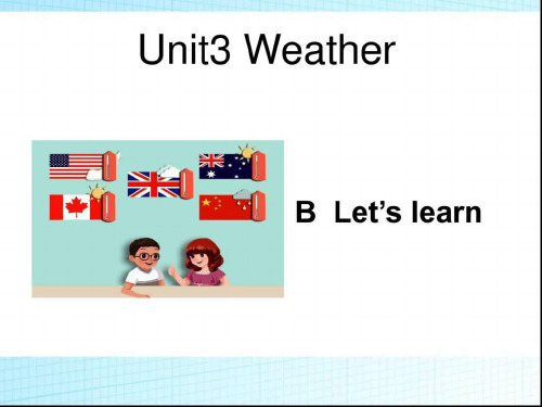 最新人教版PEP四年级英语下册Unit3weatherBLetslearn公开课ppt课件