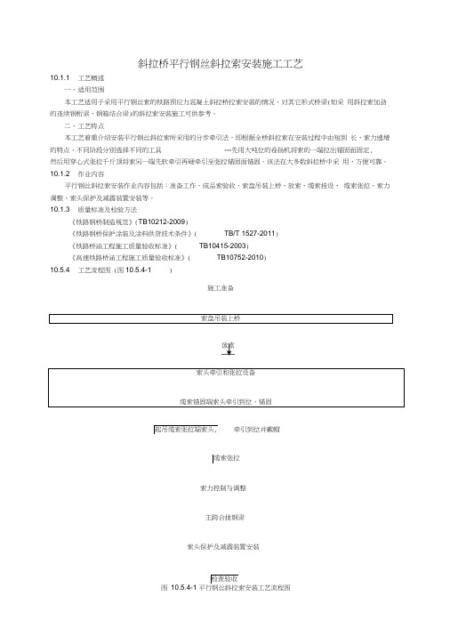 斜拉桥平行钢丝斜拉索安装施工工艺