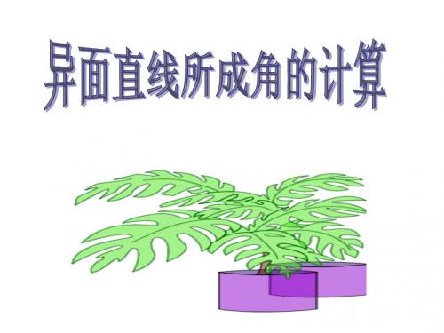 异面直线所成角