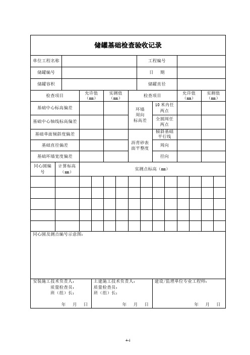 04储罐工程表格