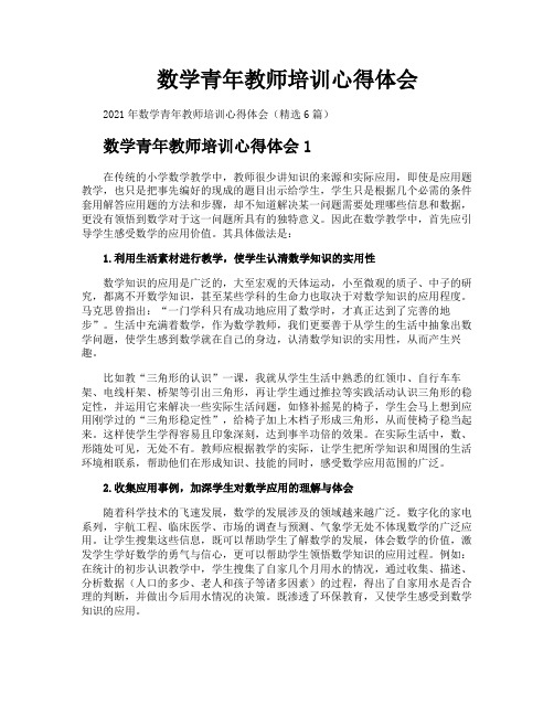 数学青年教师培训心得体会