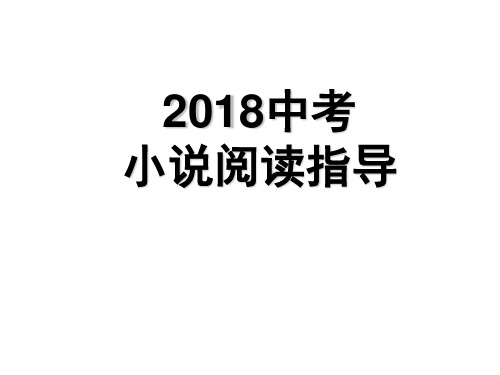 中考语文复习专题：小说阅读指导ppt课件【21页】