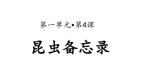 【人教部编版小学语文】昆虫备忘录PPT公开课课件1