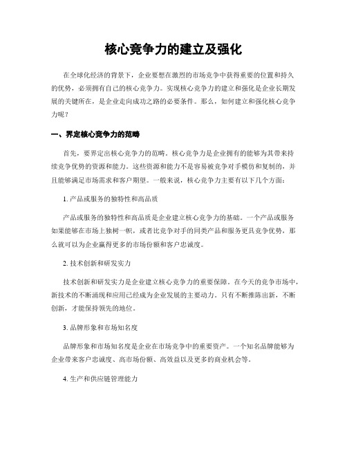 核心竞争力的建立及强化