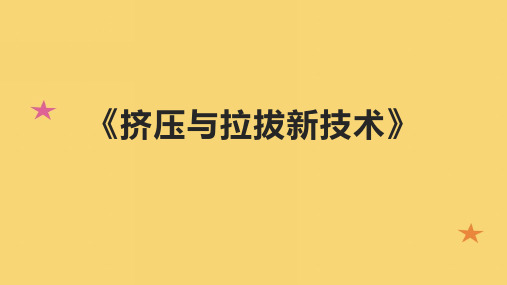 《挤压与拉拔新技术》课件