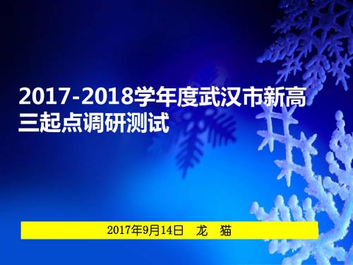 湖北省武汉市部分学校2018届高三起点调研考试语文【解析版】课件(共40张)