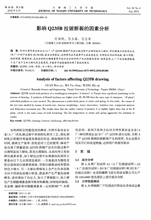 影响Q235B拉拔断裂的因素分析