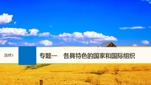 2019届高考政治一轮复习专题一各具特色的国家和国际组织课件新人教版选修3