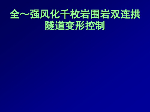 全风化千枚岩围岩综述资料.