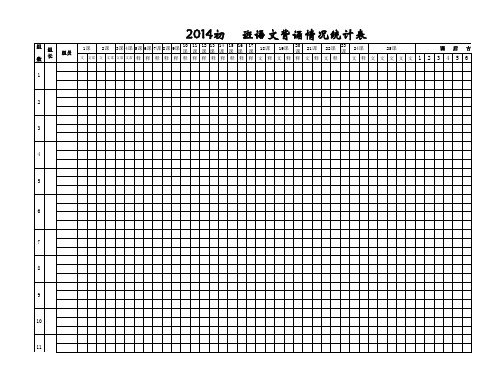 初中语文背诵样表