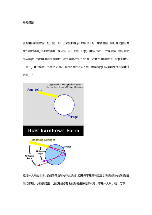 彩虹成因-彩虹原理