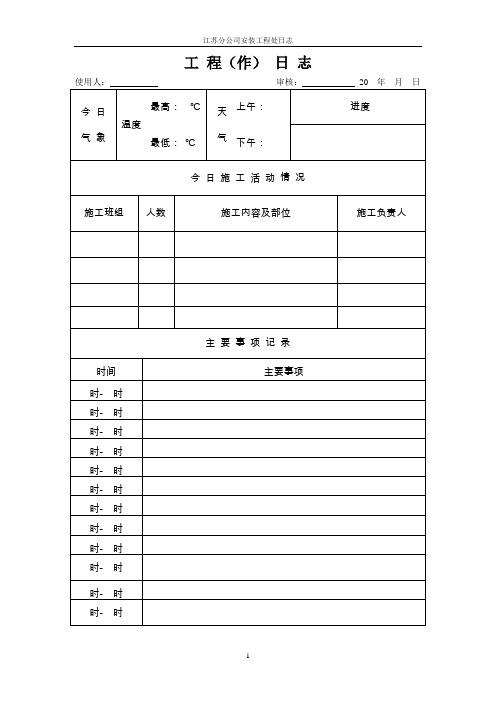 工程日志表格2.doc