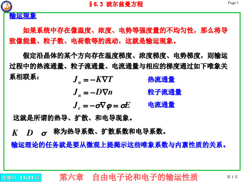 25、玻尔兹曼方程-金属的电导过程