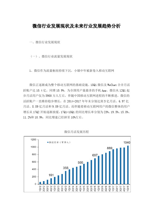 微信行业发展现状及未来行业发展趋势分析