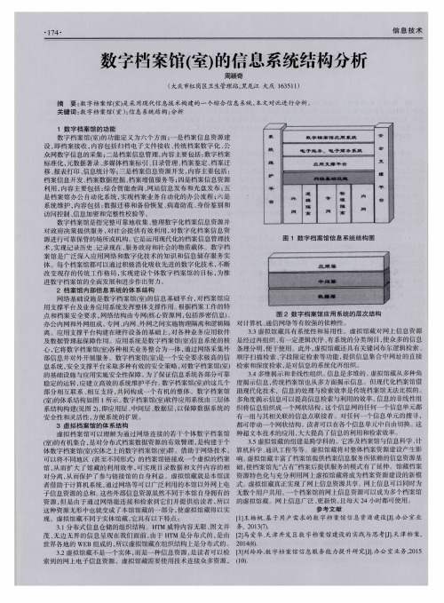 数字档案馆(室)的信息系统结构分析