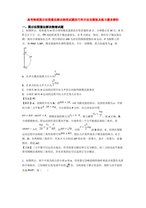 高考物理图示法图像法解决物理试题技巧和方法完整版及练习题含解析