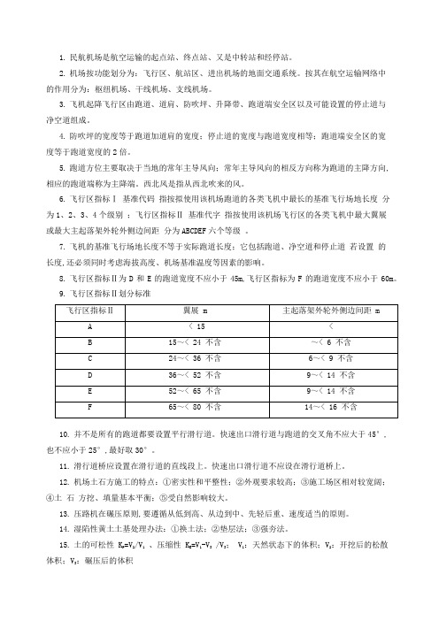 一级民航知识点