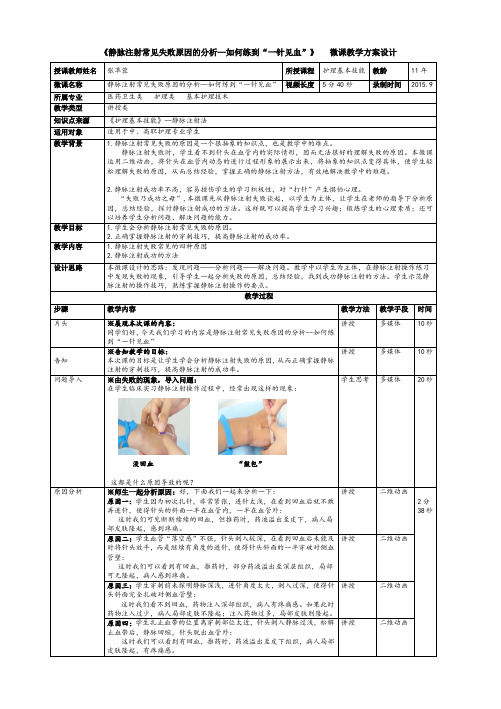 《静脉注射见失败原因的分析—如何练到一针见血》