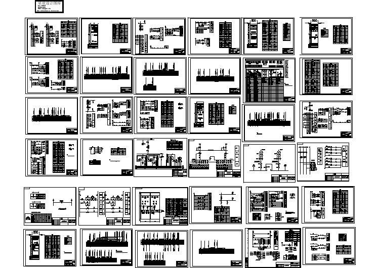 某水电站设计全套cad图纸（标注详细，含35KV、6KV电压互感器接线图）