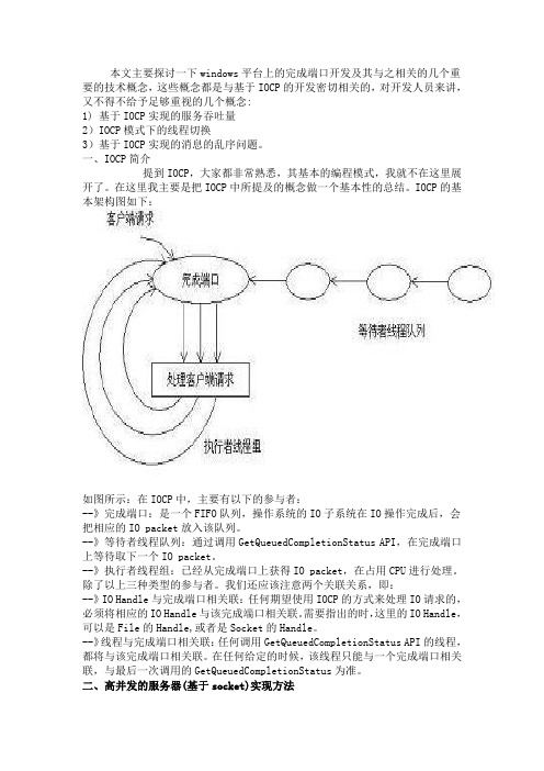 IOCP完成端口原理