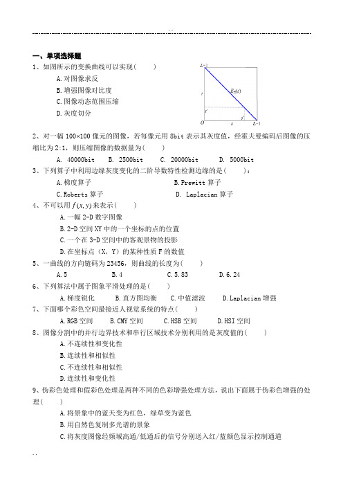 数字图像处理试题