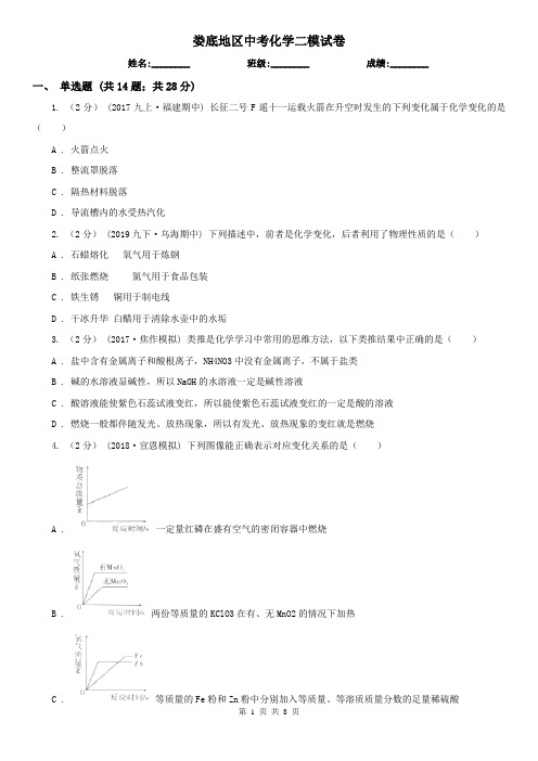 娄底地区中考化学二模试卷