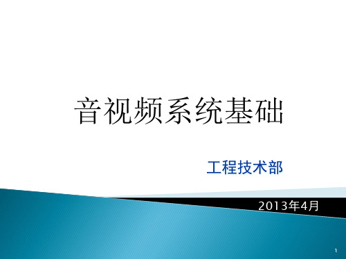 视频会议音视频基础培训精品PPT课件