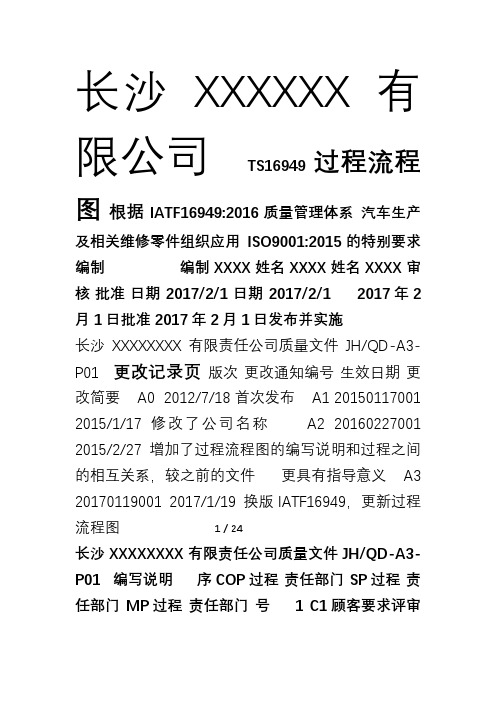 IATF169492016过程乌龟图2017